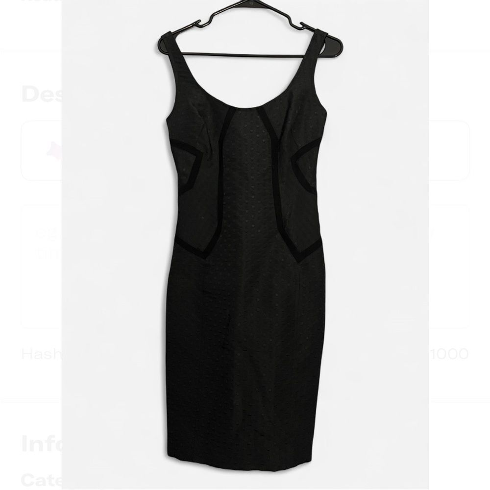 Diane Von Furstenberg Tonia Black Midi Dress size 2 Wedding Guest